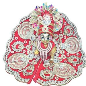 Beautiful Handmade Designer Laddu Gopal ji Poshak (Red Color)