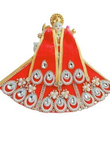 Premanjali Durga Ji Vastra – Red Velvet Navratri Special