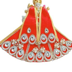 Premanjali Durga Ji Vastra – Red Velvet Navratri Special