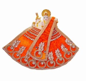 Premanjali Durga Ji Vastra – Stunning Orange Velvet for Navratri