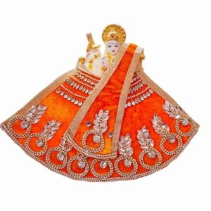 Premanjali Durga Ji Vastra – Stunning Orange Velvet for Navratri