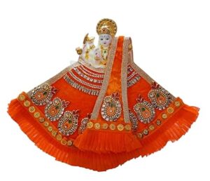 Premanjali Durga Ji Vastra – Vibrant Orange Velvet for Navratri