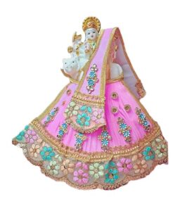 Premanjali Maa Durga Navratri Special Vastra – Pink Poshak Set (6 inch)
