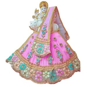 Premanjali Maa Durga Navratri Special Vastra – Pink Poshak Set (6 inch)