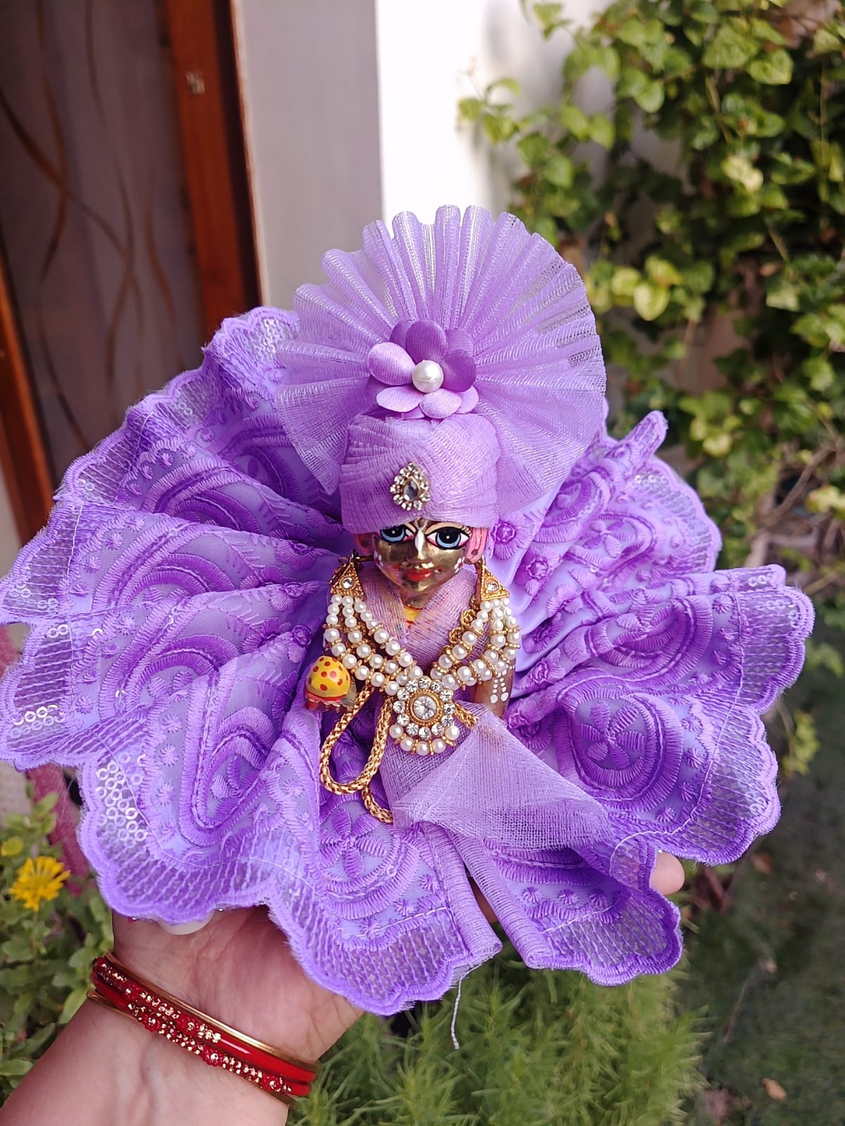 Purple Laddu Gopal Dress - Image 2