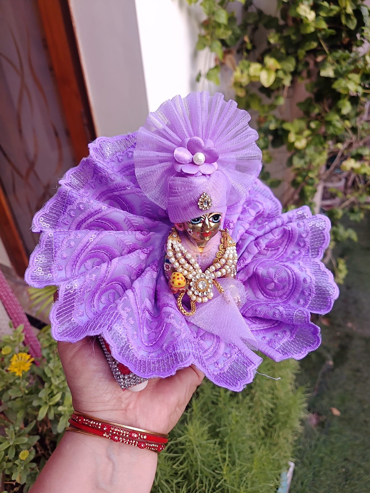 Purple Laddu Gopal Dress - Image 3