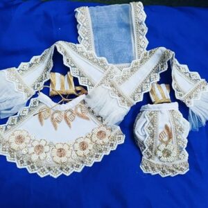 White Laxmi Ganesh/Radha Krishna Dress
