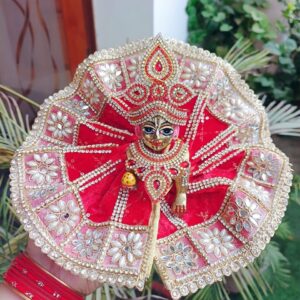 Red Laddu Gopal Dress