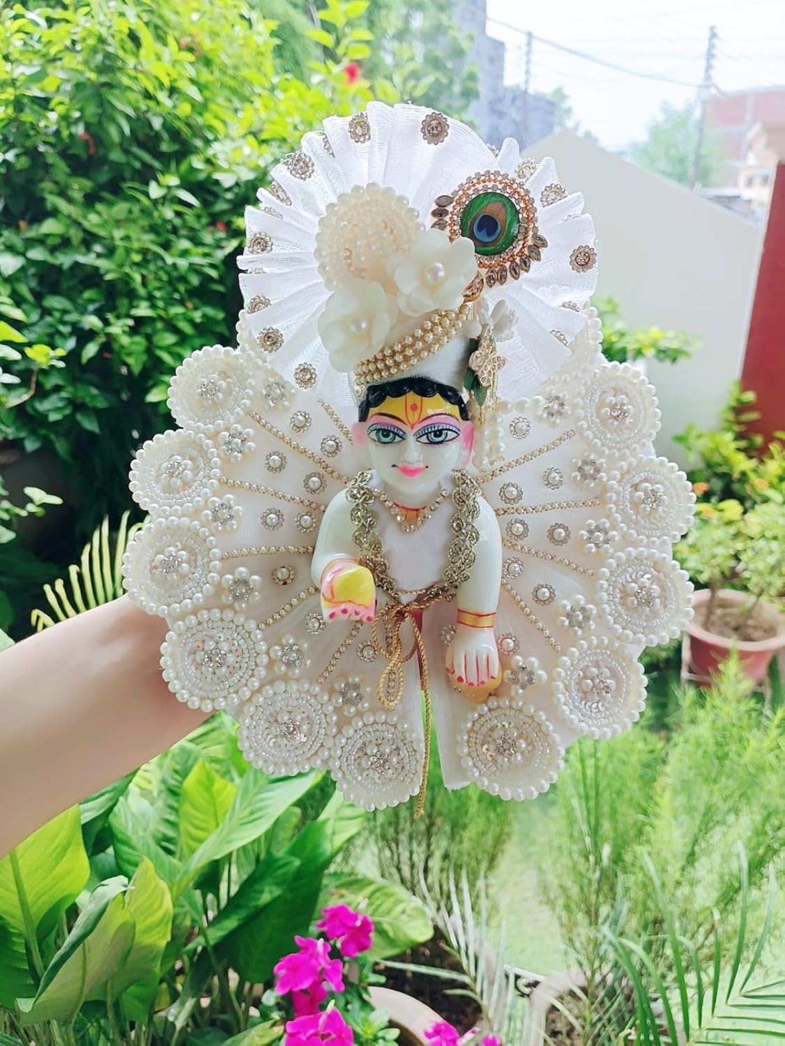 White Laddu Gopal Dress - Image 3