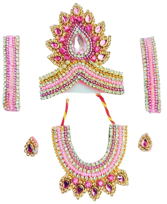 Pink Laddu Gopal/Mata Rani Jewellery