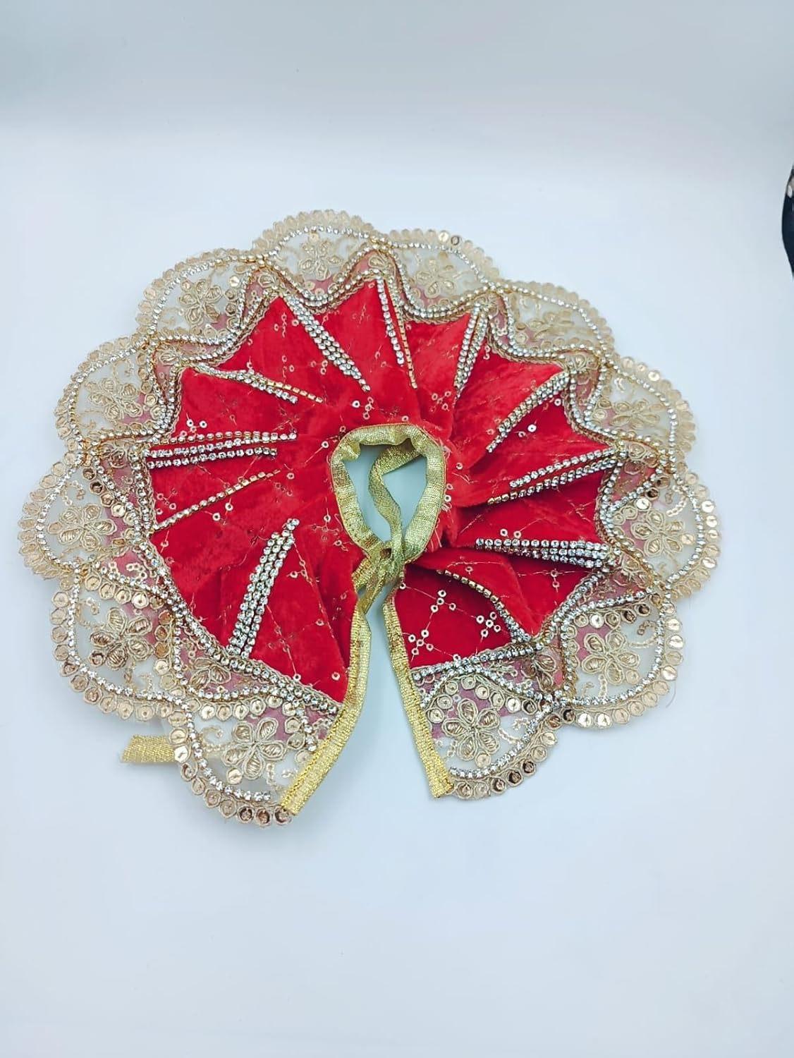 Red Laddu Gopal Dress - Image 4