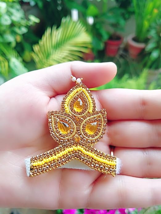 Yellow Laddu Gopal/Mata Rani Jewellery - Image 2