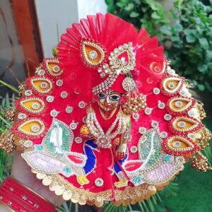 Red Laddu Gopal Dress