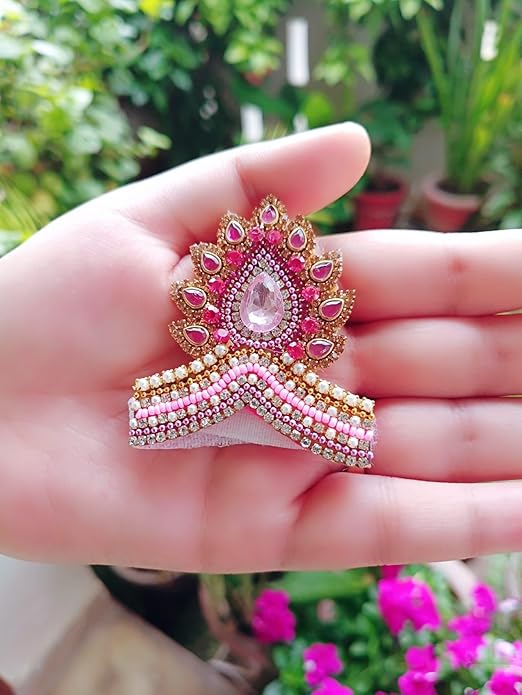Pink Laddu Gopal/Mata Rani Jewellery - Image 2