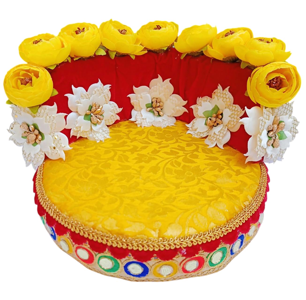 Yellow Aasan (MDF Board & Thermocol)