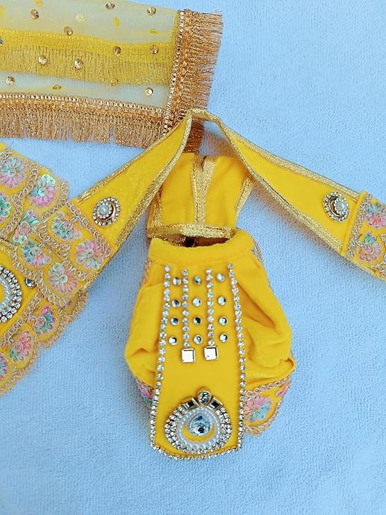 Yellow Radha Krishna Dress - Image 3
