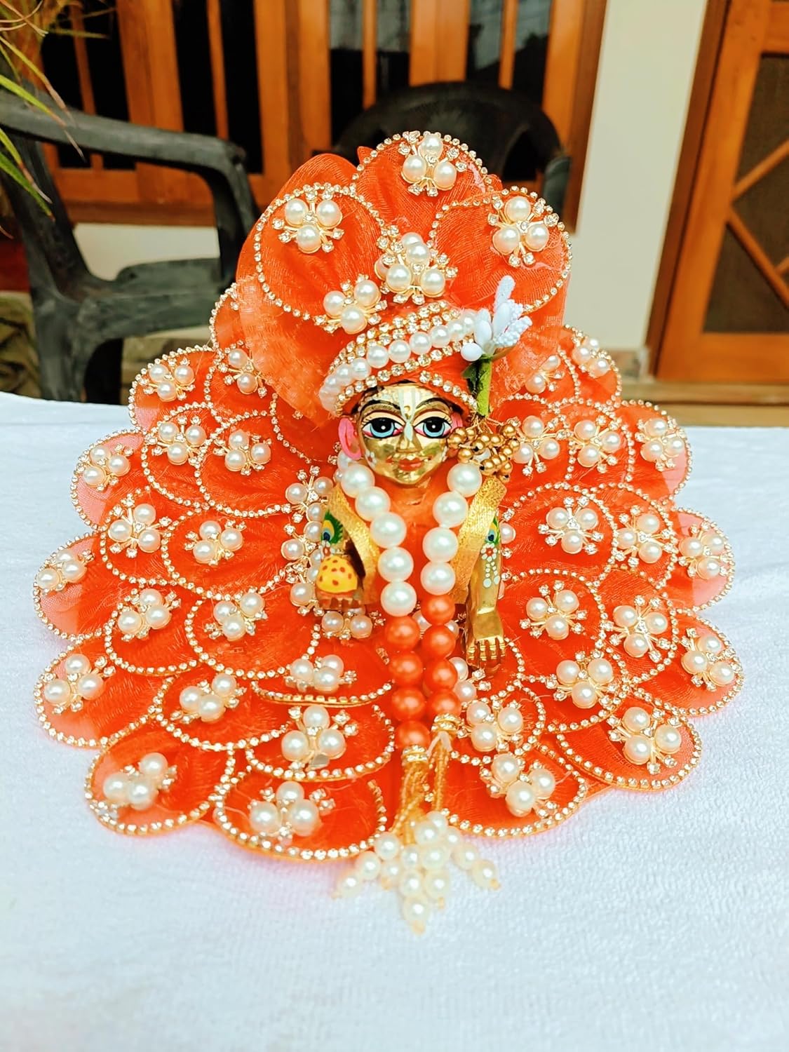 Orange Laddu Gopal Dress