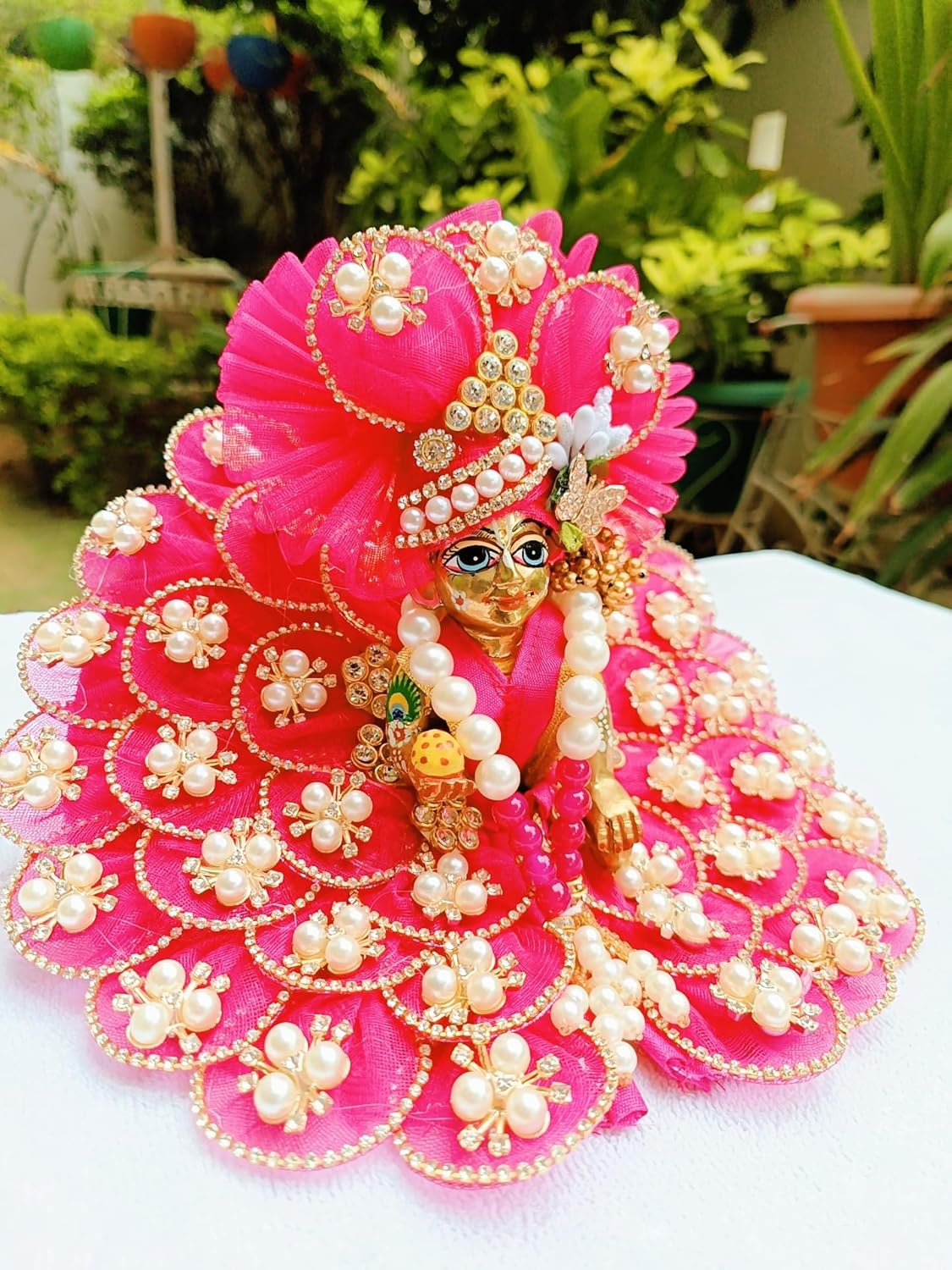 Red Laddu Gopal Dress - Image 5