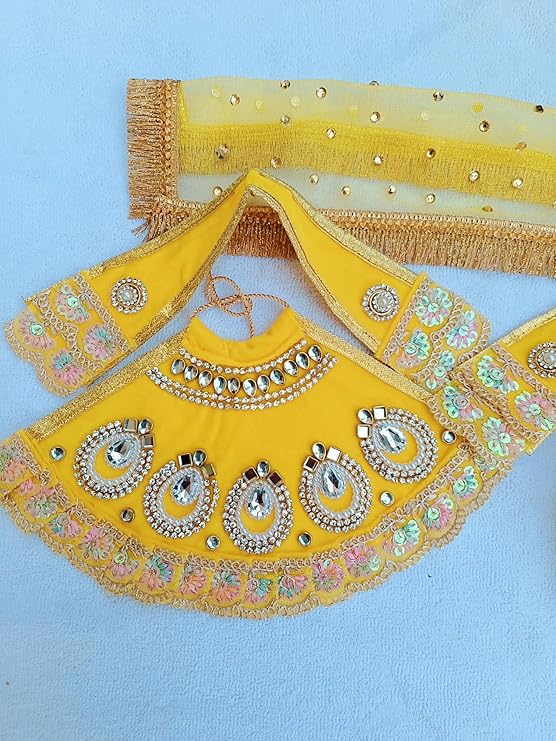 Yellow Radha Krishna Dress - Image 2