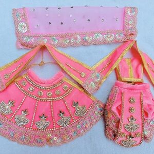 Pink Laxmi ganesh/Radha Krishna Dress