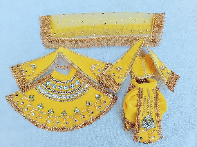 Yellow Radha Krishna Dress