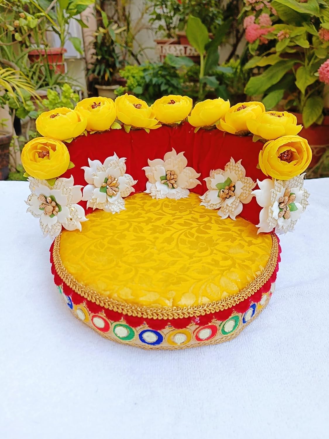 Yellow Aasan (MDF Board & Thermocol) - Image 5