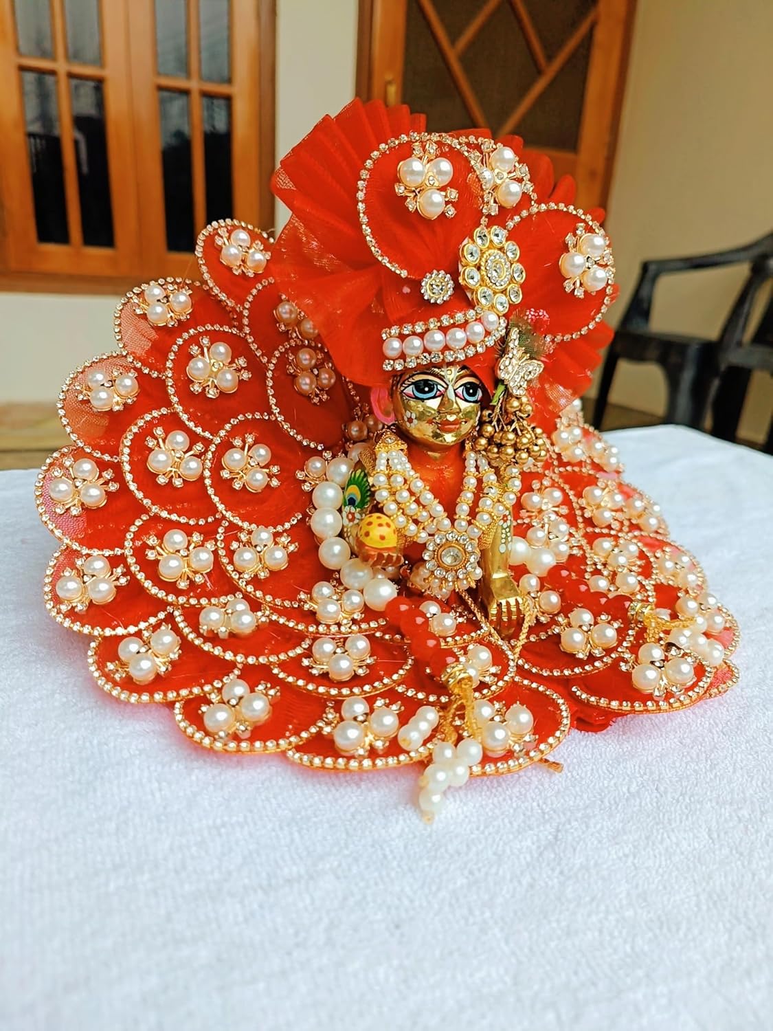 Red Laddu Gopal Dress - Image 3