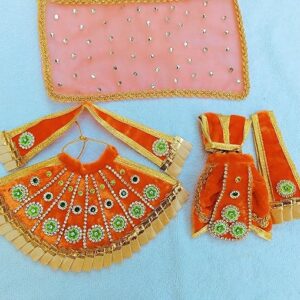 Orange Laxmi Ganesh/Radha Krishna Dress