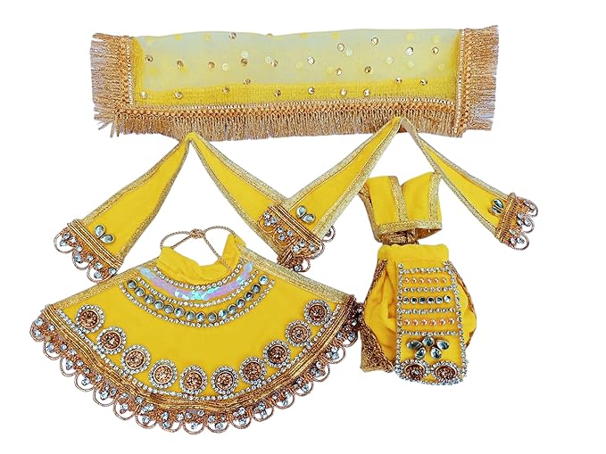 Yellow Laxmi Ganesh/Radha Krishna Dress