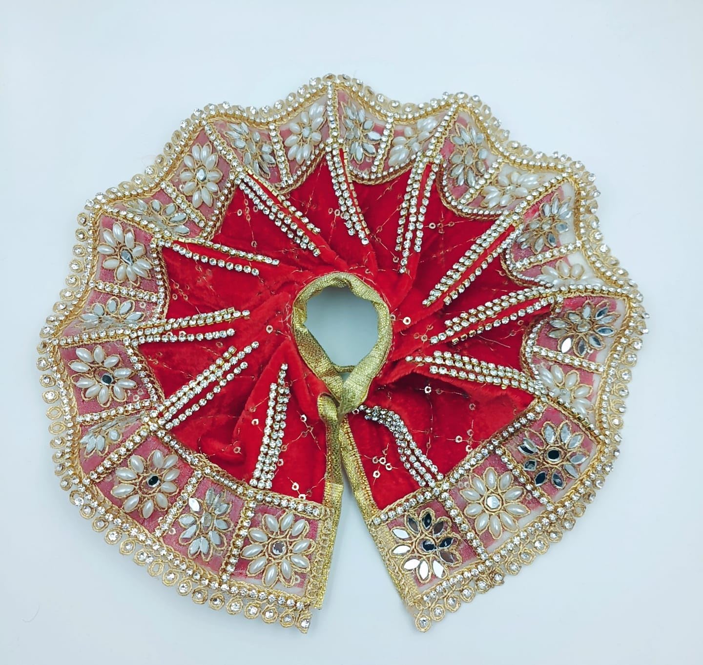 Red Laddu Gopal Dress - Image 4