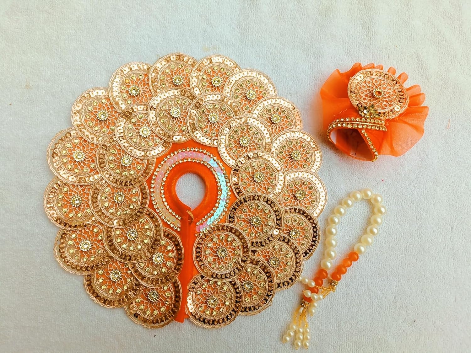 Orange Laddu Gopal Dress - Image 2