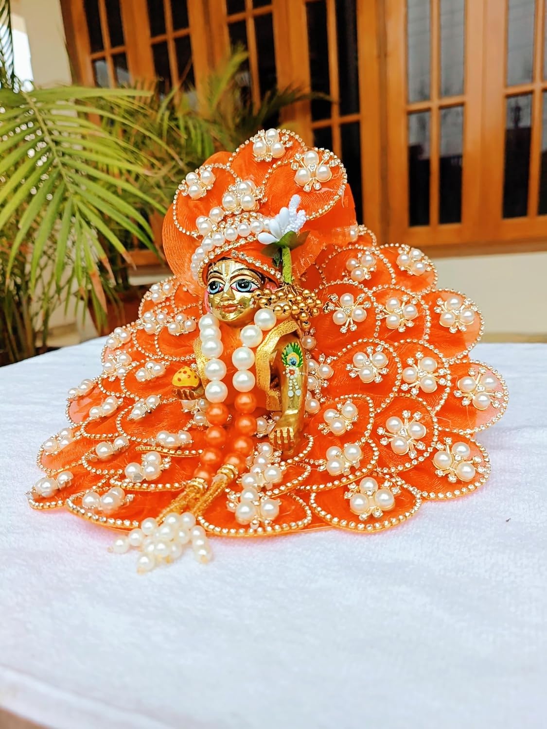 Orange Laddu Gopal Dress - Image 2