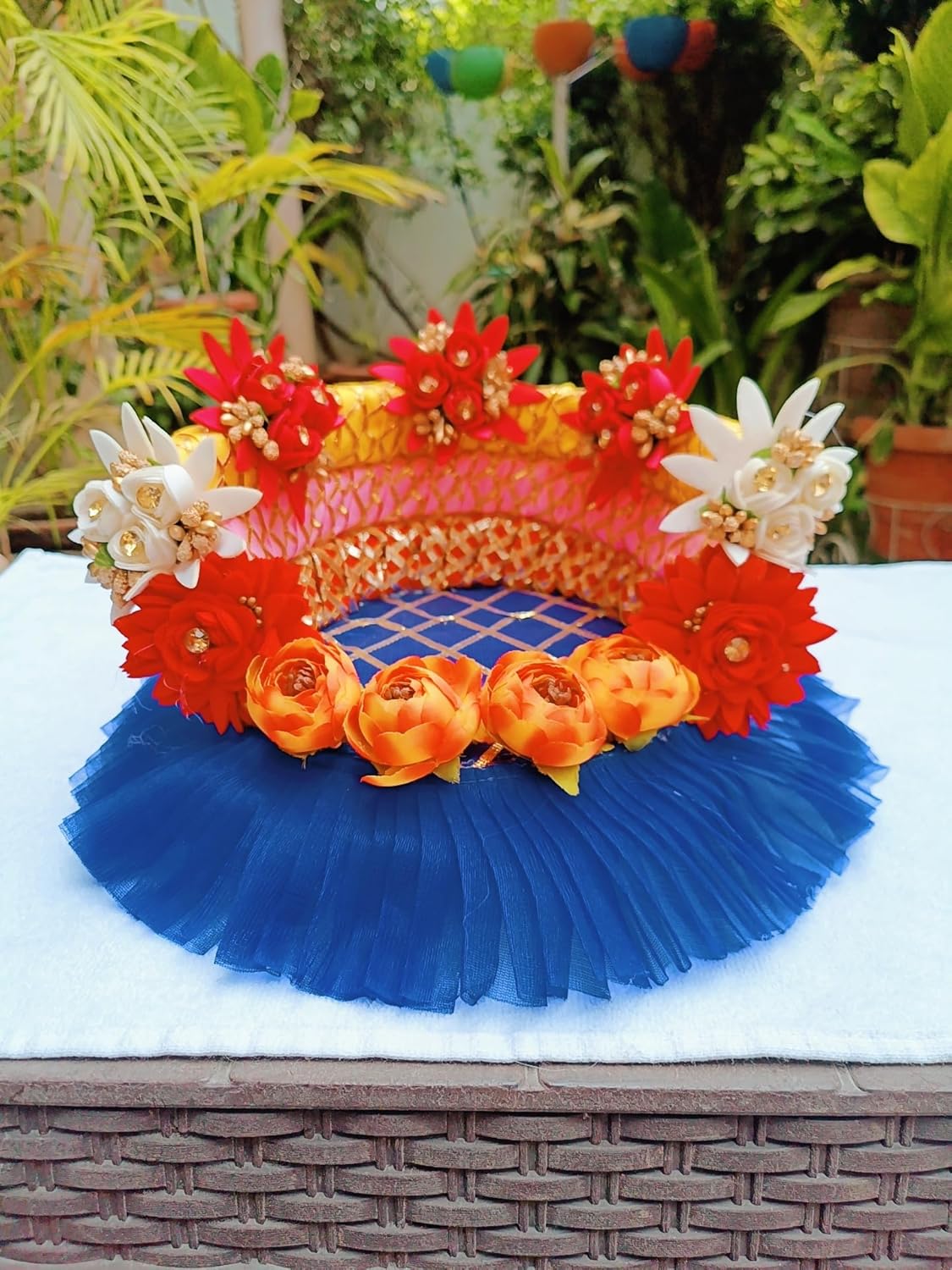 Blue Aasan (MDF Board & Thermocol)