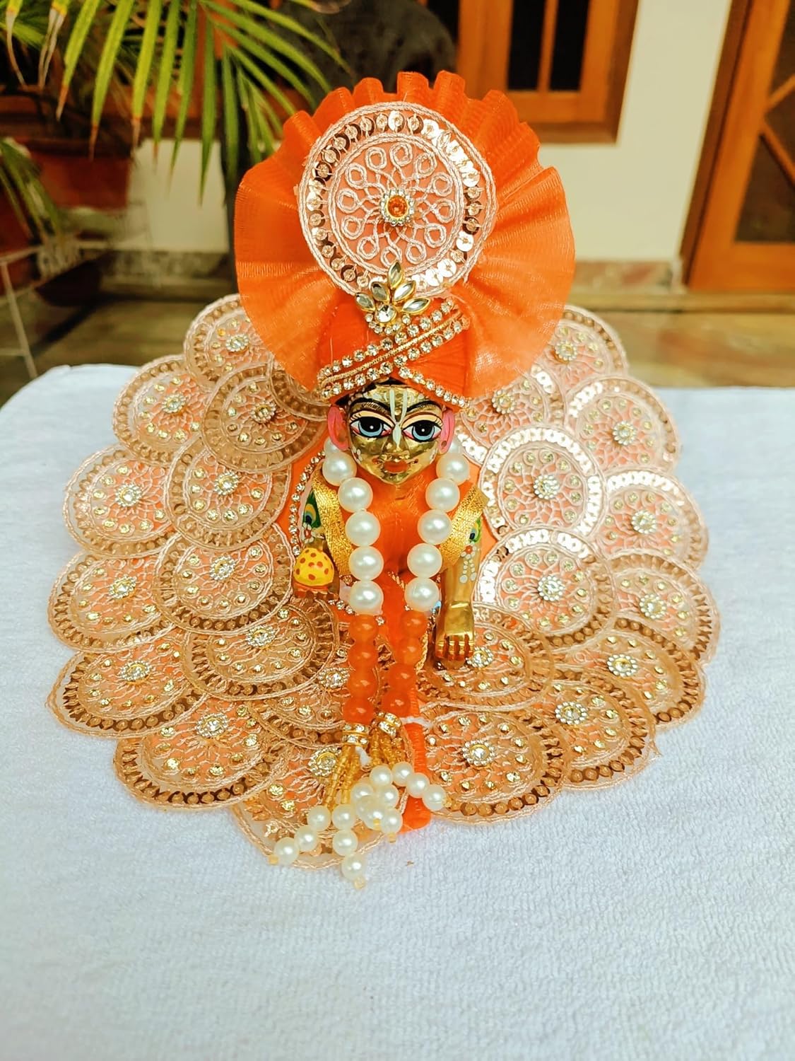 Orange Laddu Gopal Dress