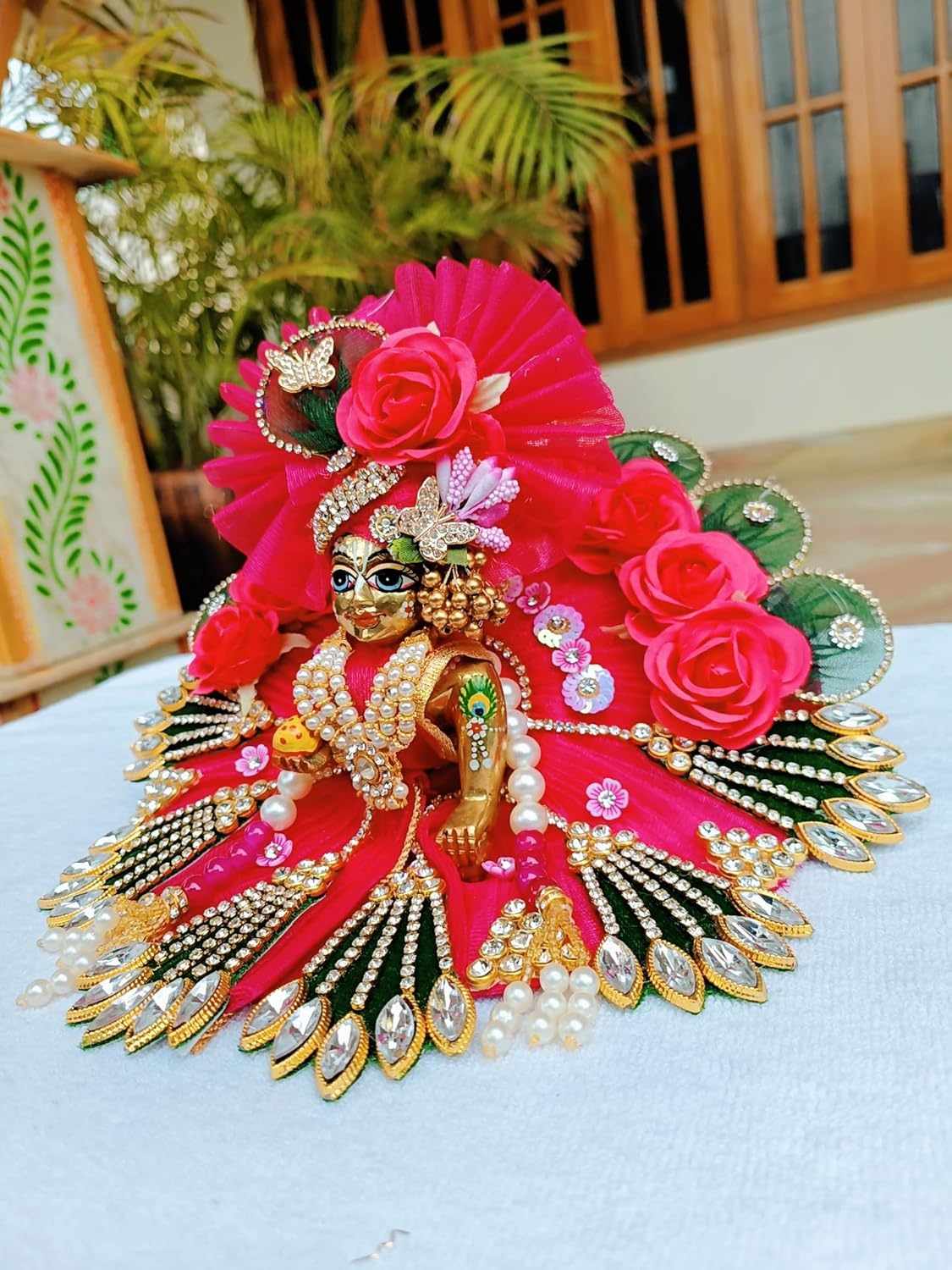 Red Laddu Gopal Dress - Image 3