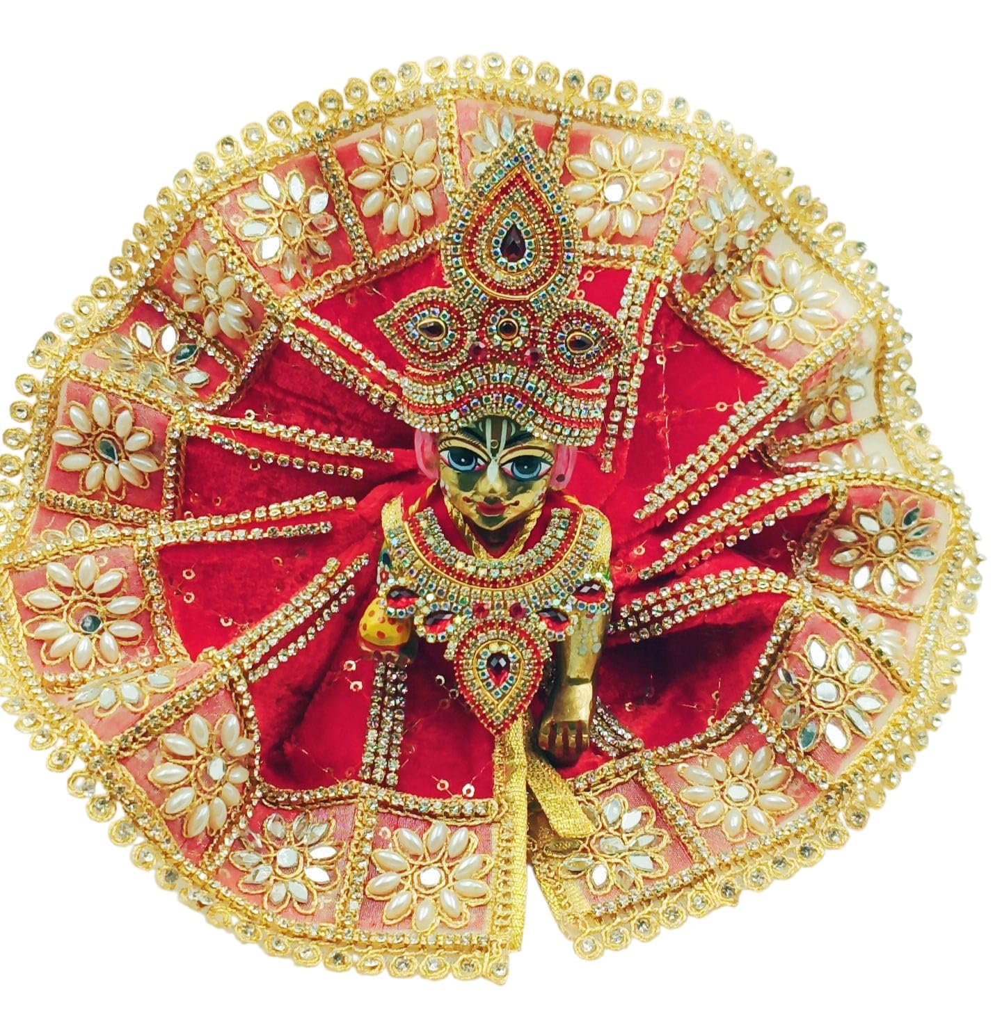 Red Laddu Gopal Dress