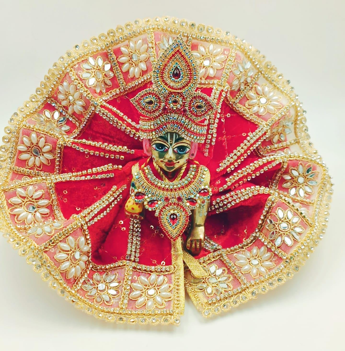 Red Laddu Gopal Dress - Image 3