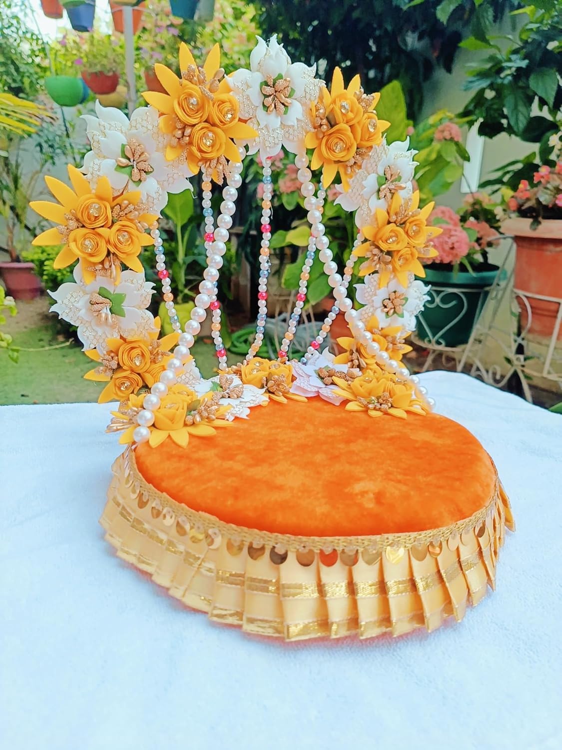 Singhasan for Laddu Gopal (Orange) - Image 3