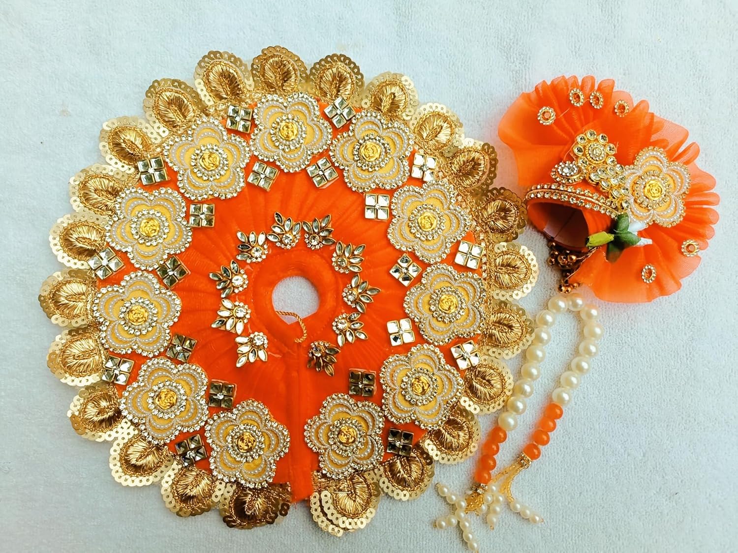 Orange Laddu Gopal Dress - Image 2