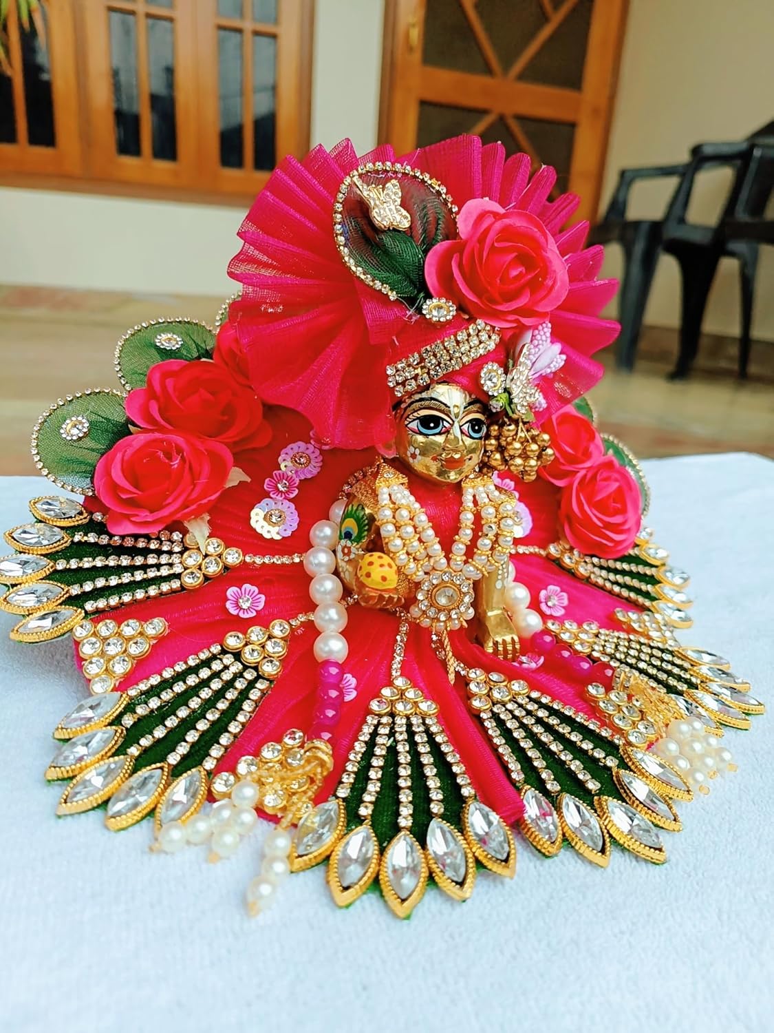 Red Laddu Gopal Dress - Image 2