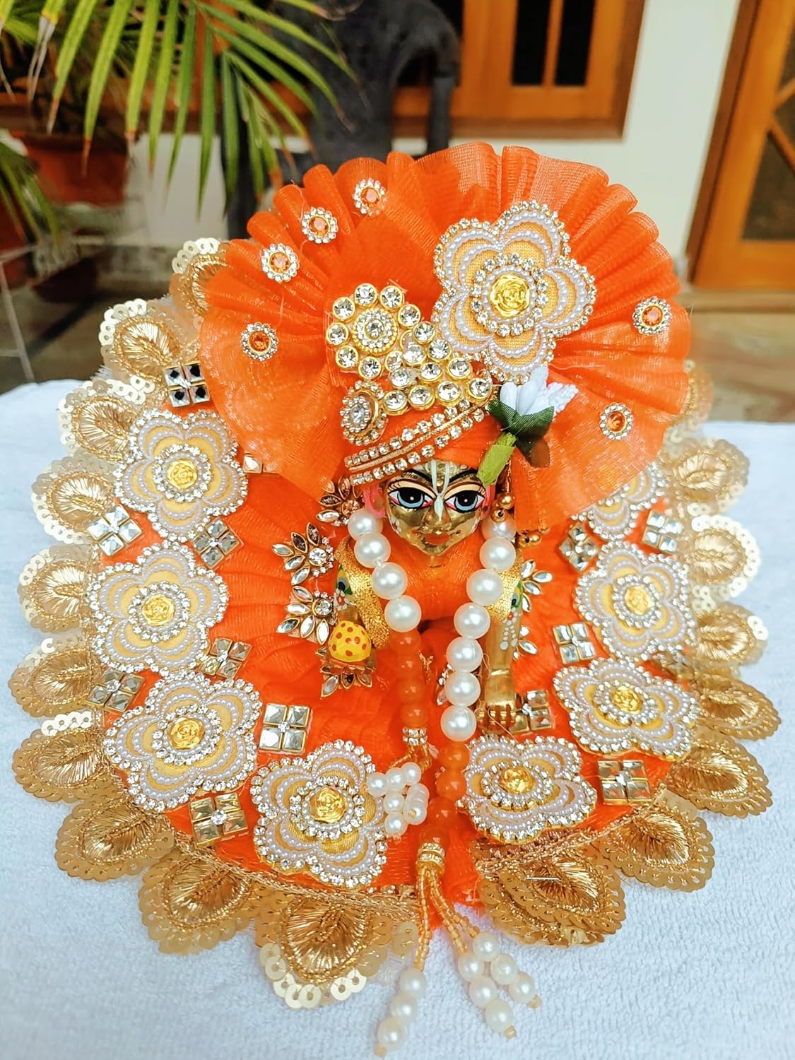 Orange Laddu Gopal Dress