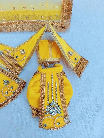 Yellow Radha Krishna Dress - Image 2