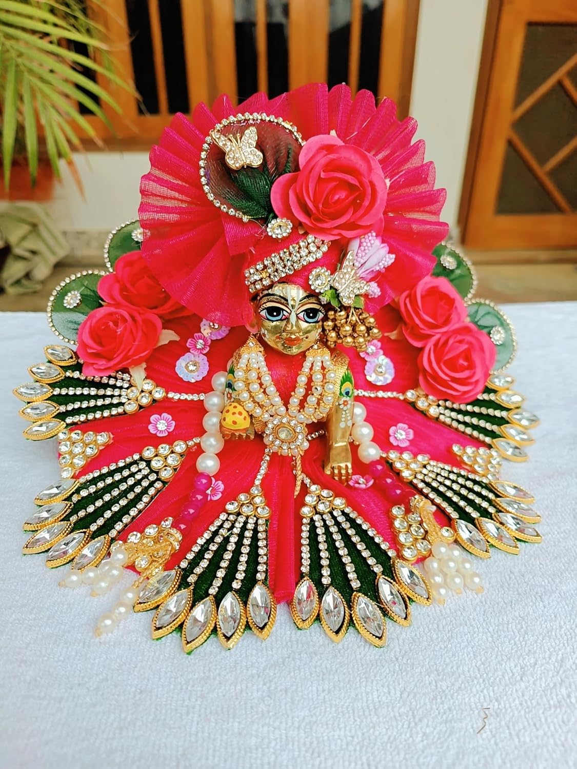 Red Laddu Gopal Dress