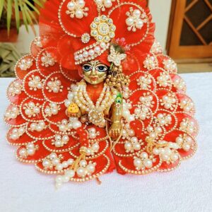 Red Laddu Gopal Dress