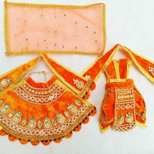 Orange Radha Krishna Dress