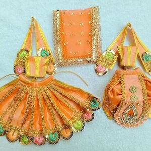 Orange Laxmi Ganesh/Radha Krishna Dress