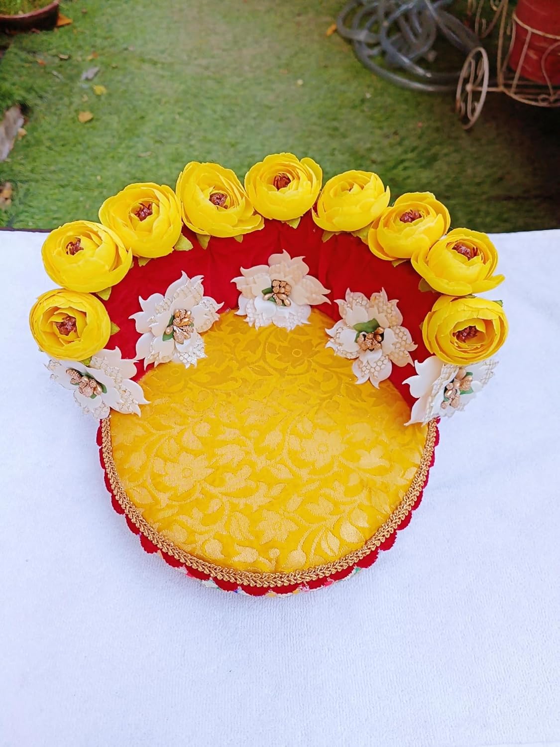 Yellow Aasan (MDF Board & Thermocol) - Image 4