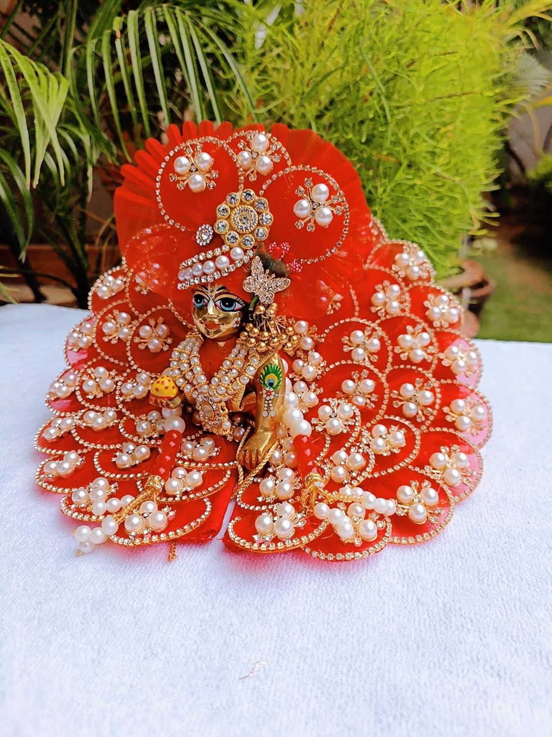 Red Laddu Gopal Dress - Image 2