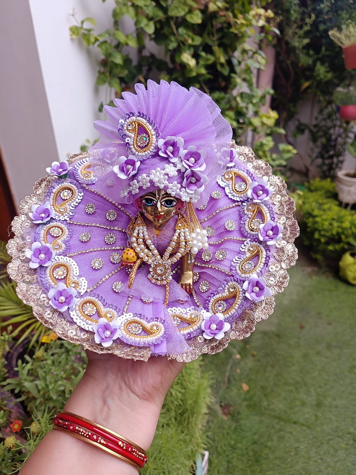 Purple Laddu Gopal Dress - Image 2