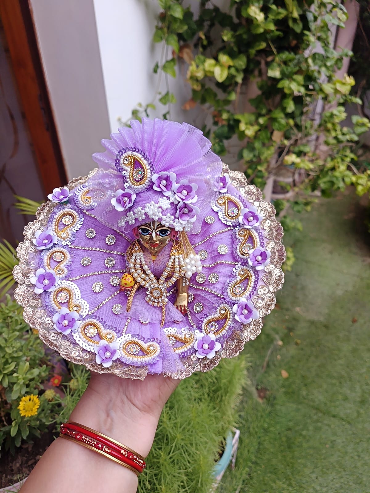 Purple Laddu Gopal Dress